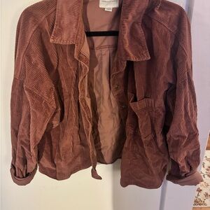American Eagle Outfitters Corduroy Utility Jacket in dusty pink